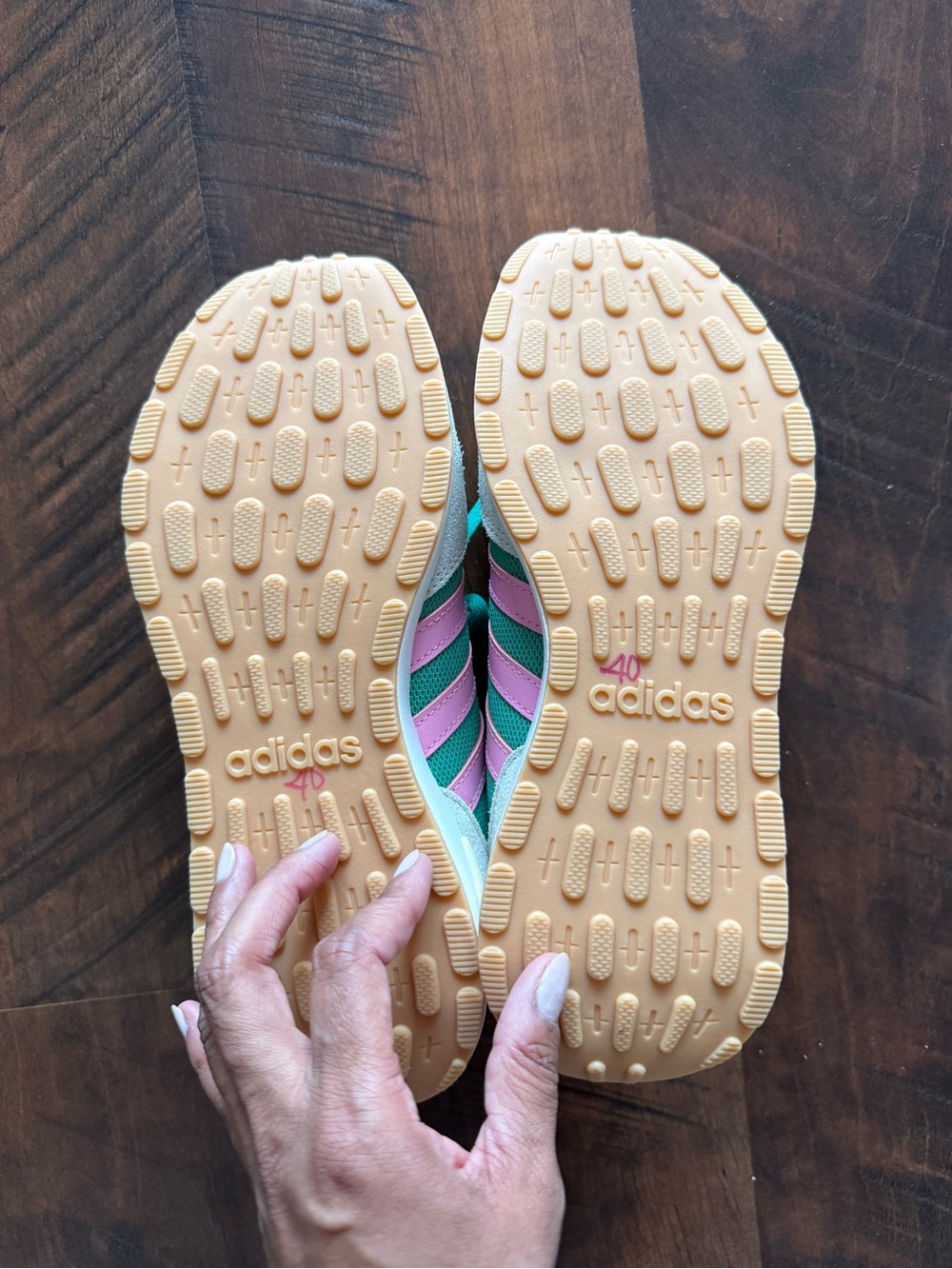 adidas Mint Green and Pink RUN 60s Casual Trainers - Picture 4 of 4